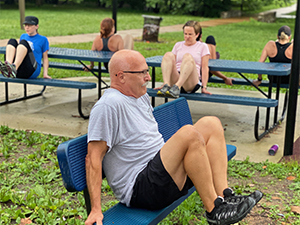 Shark Fitness Training On Demand Class ab exercise